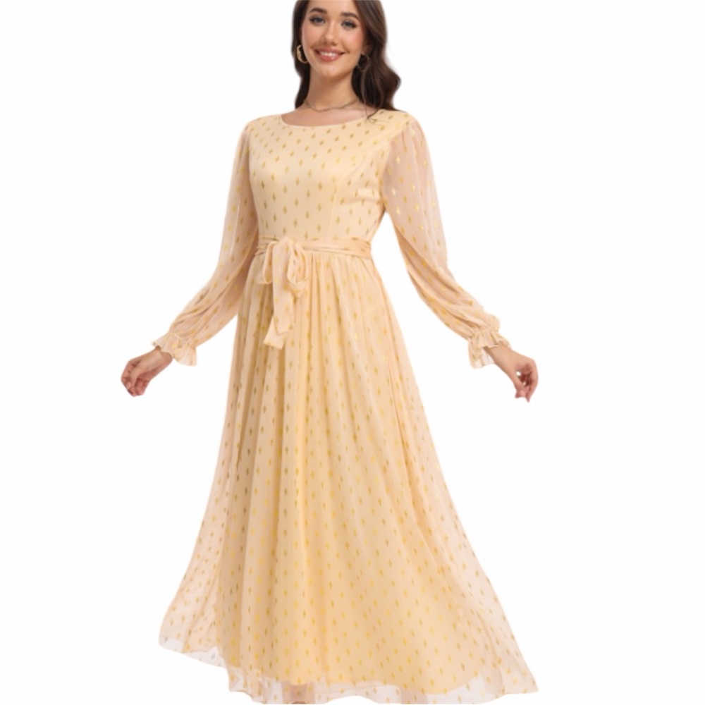 NWT Long Sleeve Evening Gowns DEARMSROSE Women's Dress XXL